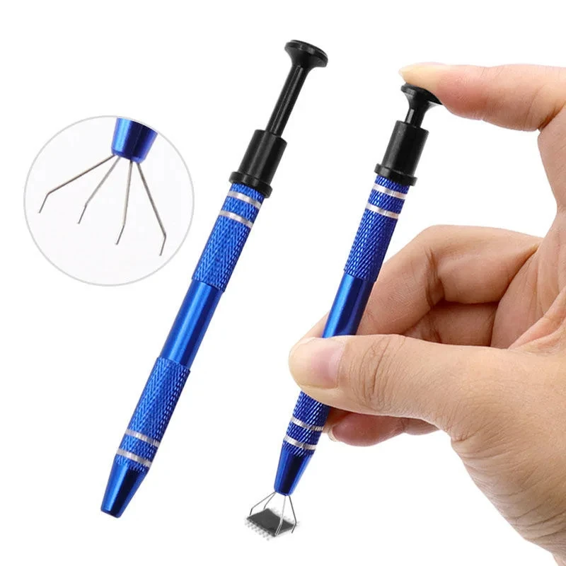 Extracteur de puces IC à 4 griffes, outil de démontage de pièces de précision, extracteur de ramassage pour outil de réparation d'écrous de composants électroniques