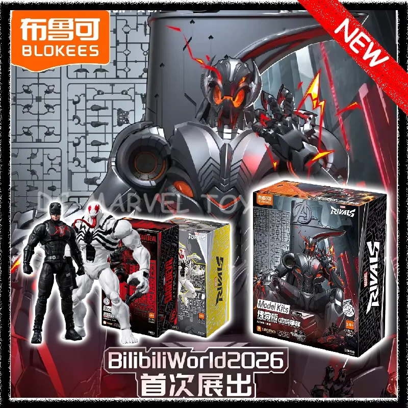 Nouveautés en stock : Figurines d'action Blokees Marvel Rivals Legend Class Wave 1 Ultron Daredevil Anti-Venom, modèles de robots de collection, jouets.