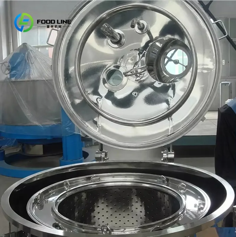 Centrifugeuse de transformation alimentaire de qualité supérieure personnalisée avec panier à roulements