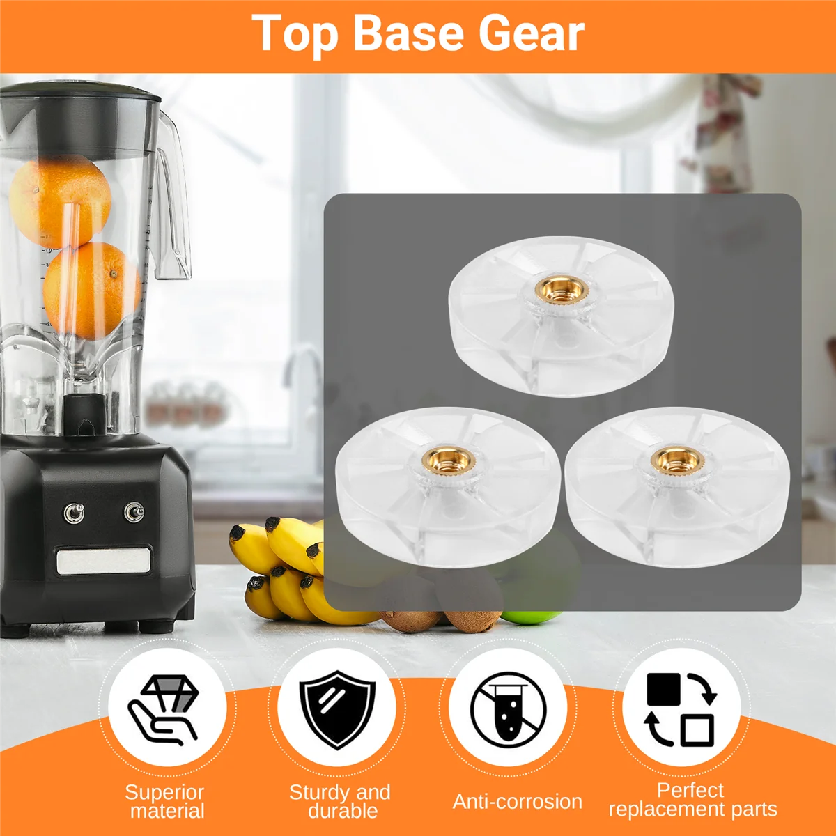 Lot de 3 pièces de rechange pour engrenage de base supérieur