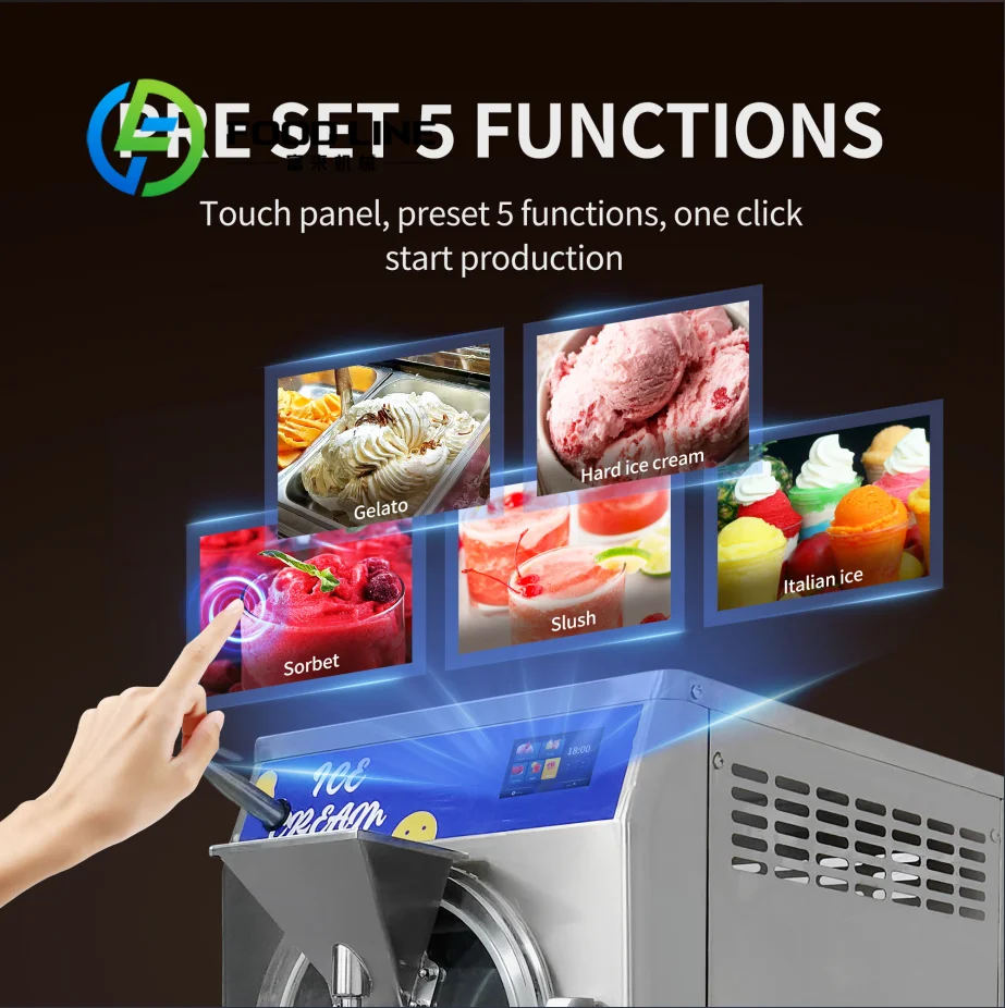 Machine à glaces verticale italienne professionnelle pour la fabrication