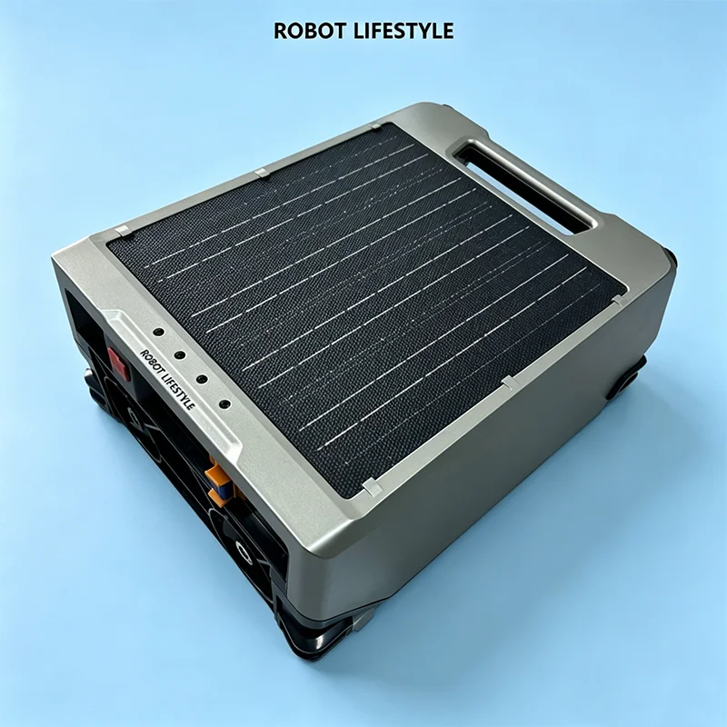 Robot Skimmer S002A, robot de piscine solaire sans fil avec batterie 5200mAh, autonomie de 20h, filtration de précision 220μm, panneau solaire 12W