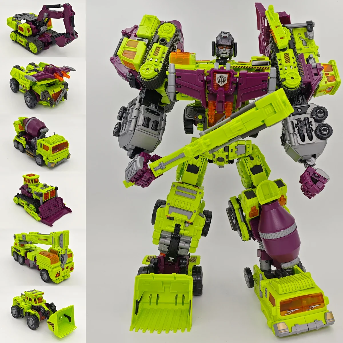 NBK 3349 Transformation jouet dévastateur 6in1 combinateur Robot figurines de film d'action modèle Bulldozer 42 cm surdimensionné déformation voiture