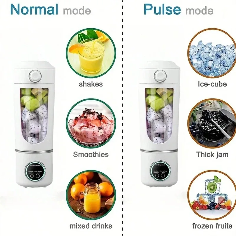 Nouveau mélangeur de jus Portable pour Shakes Smoothies 700ML plusieurs couleurs 12 lames mélange rapide 2 en 1