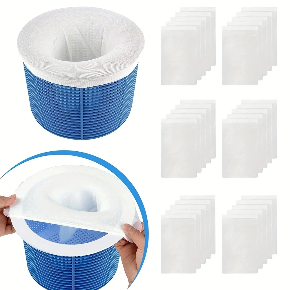 Chaussettes d'écumoire de piscine, 10 pièces, appareils ménagers, filtres en maille de Nylon, paniers d'écumage, outil de nettoyage de piscine, accessoires
