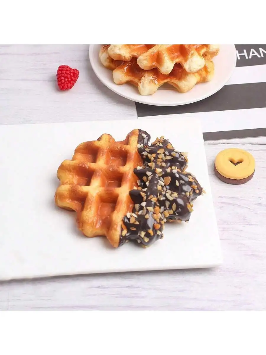 Modèle de nourriture de gaufre de Simulation 1 pièces pour l'affichage de vitrine