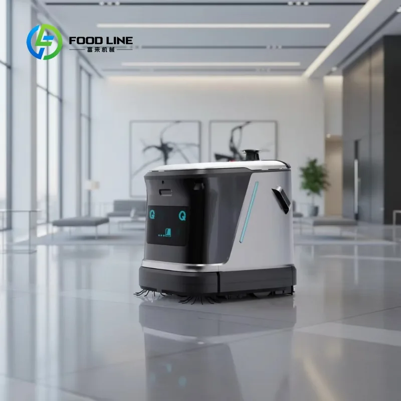 Robot de nettoyage personnalisé avec grand réservoir d'eau, large largeur de travail, lavage à l'eau froide pour sols et vitres, nettoyage multi-surfaces.