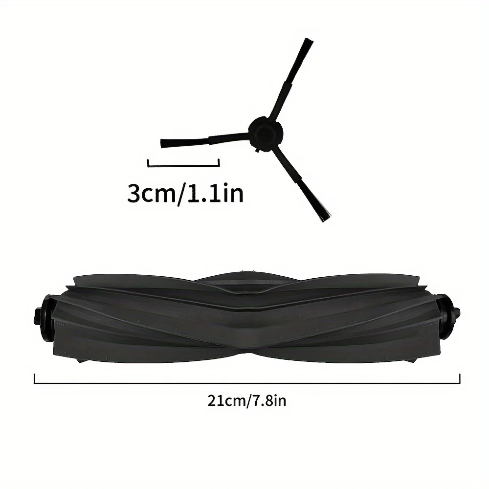 Kit d'accessoires pour robot aspirateur Dreame L10/L10s/L20 Ultra : 1 couvercle principal, 2 brosses principales et 4 brosses latérales pour l'école