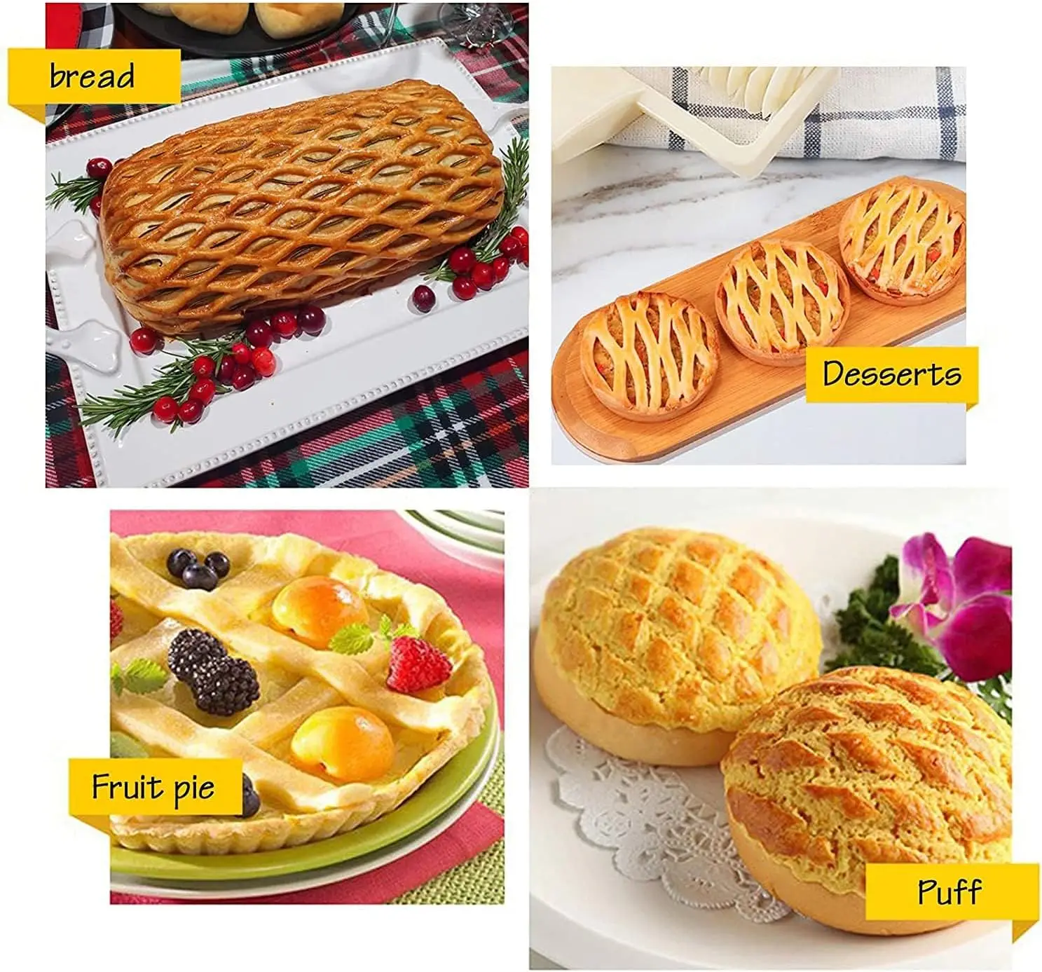 Cookie tarte Pizza pain pâtisserie croûte rouleau Cutter outils de cuisson ustensiles
