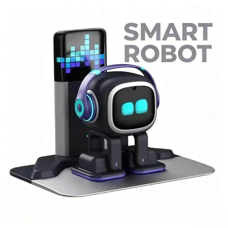 Robot jouet intelligent AI EMO avec reconnaissance vocale pour la communication émotionnelle, animal électronique pour enfants et adultes