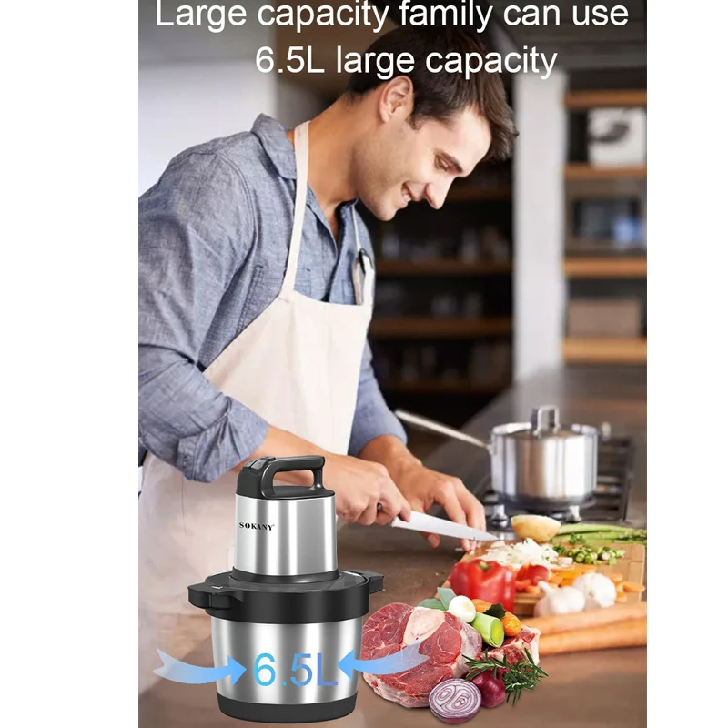 Hachoir à viande électrique en acier inoxydable