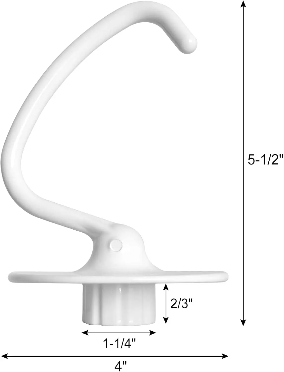 Crochet à pâte avec tête inclinable pour KitchenAid