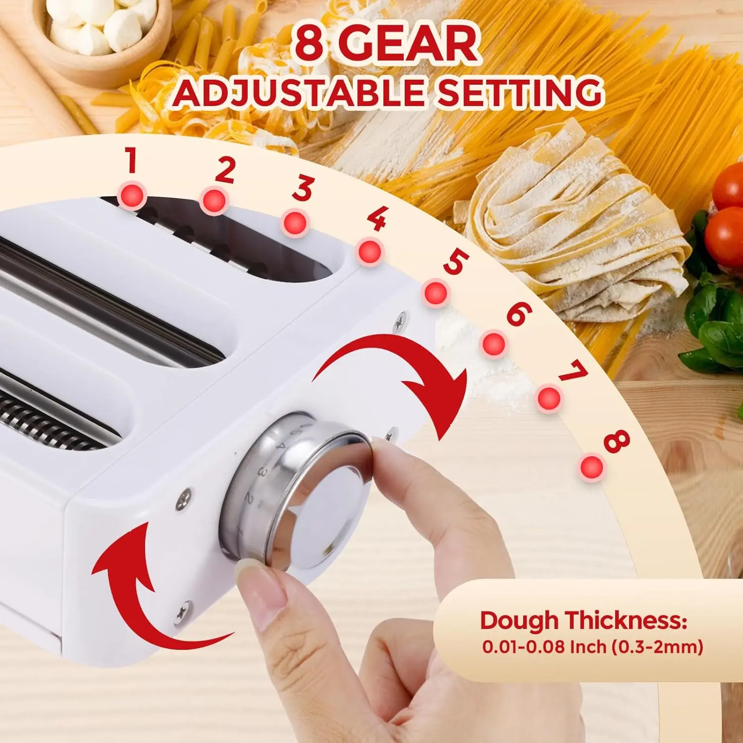 Accessoire de machine à pâtes 3 en 1 pour batteur sur socle KitchenAid