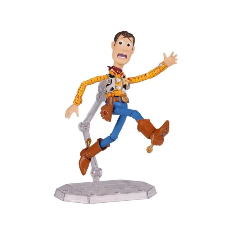 Figurine articulée Revoltech Toy Story Woody Ver.2.0 avec visages multi-expressifs, modèle de collection pour les fans d'animation