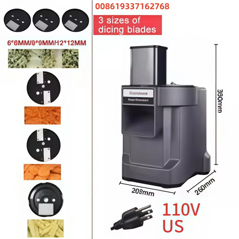 Robot culinaire commercial 4-en-1 multifonctionnel électrique : hachoir