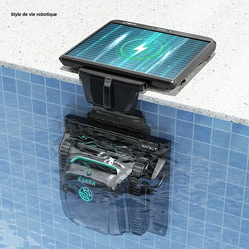 Robot nettoyeur de piscine solaire WYBOT S2 Solar Vision avec recharge automatique, double filtration, temps de fonctionnement de 2,5 heures, max 300 ㎡