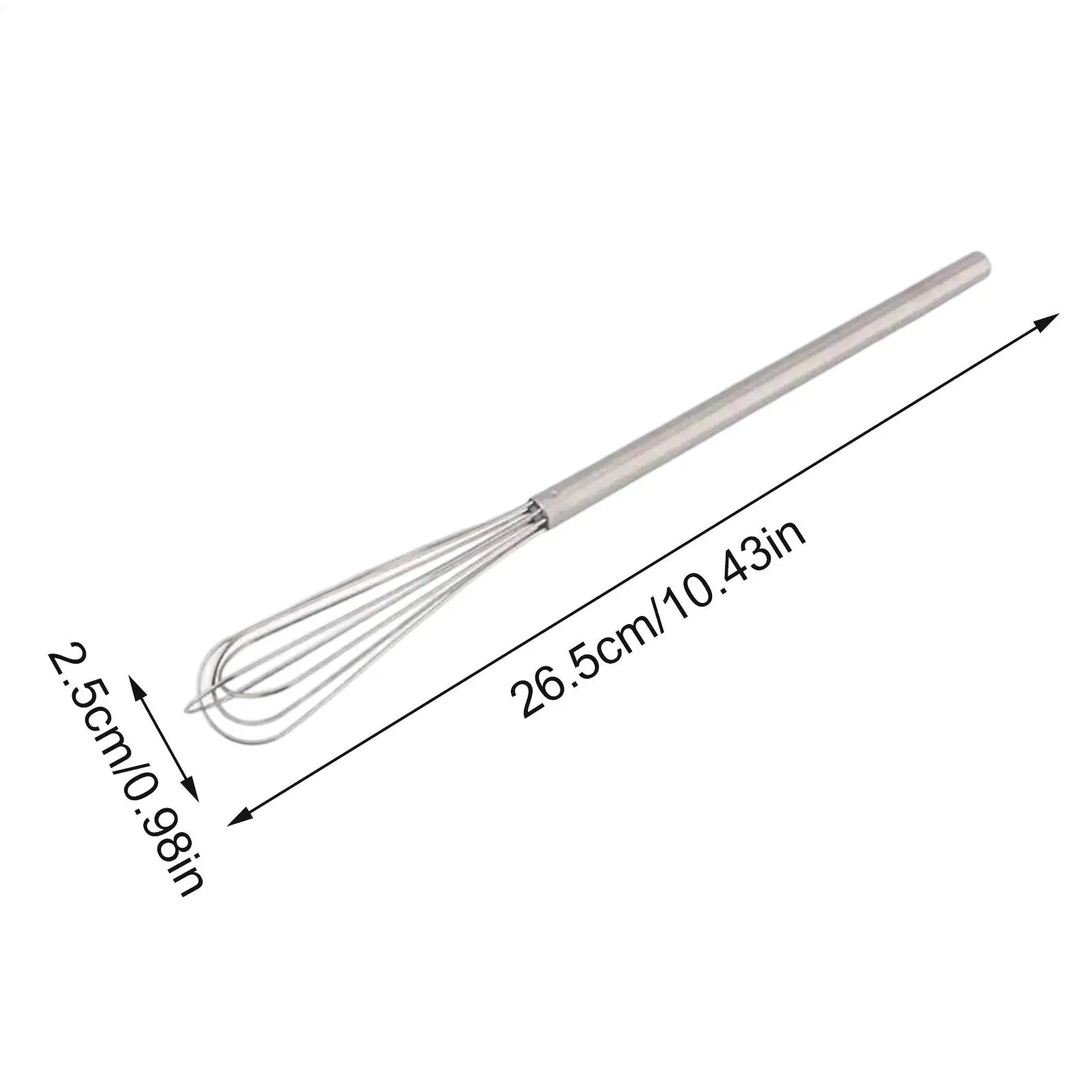 Mini fouet de 10 pouces en acier inoxydable ergonomique multifonctionnel pour la cuisine