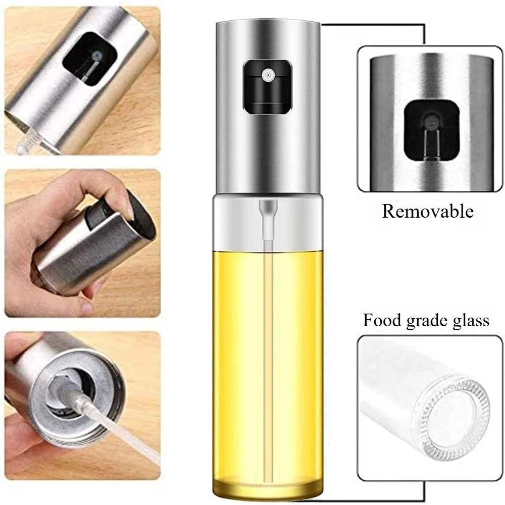 Pulvérisateur à huile en verre pour la cuisson Olive Mister Spray pour salade BBQ Cuisine