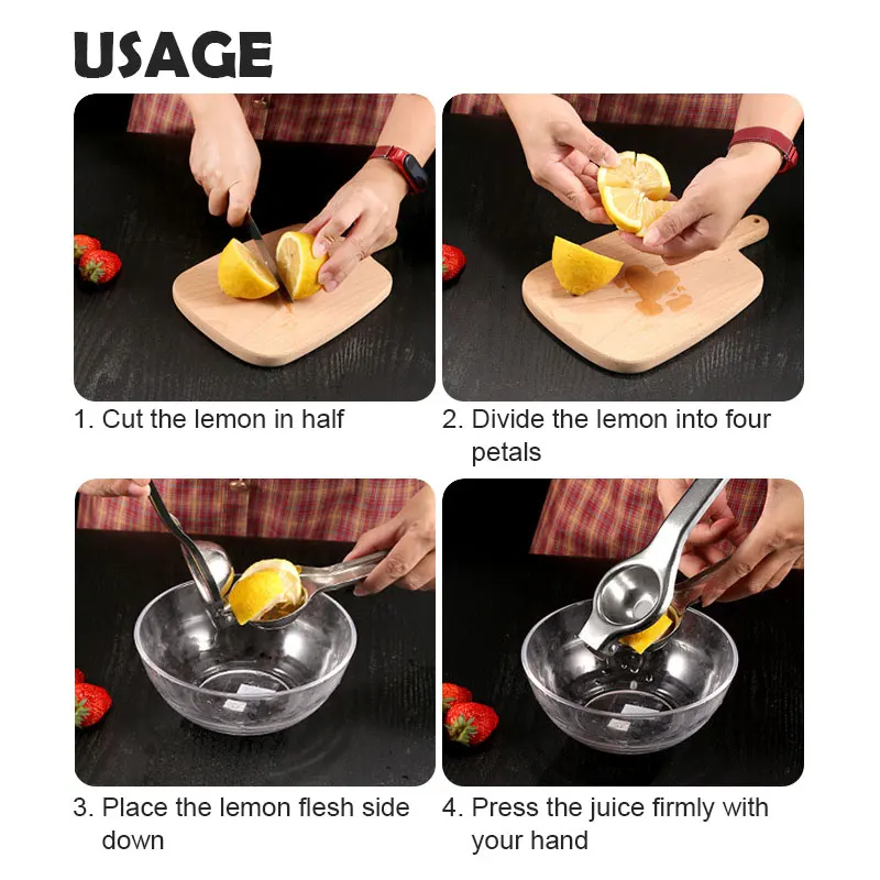 Extracteur de jus manuel en acier inoxydable