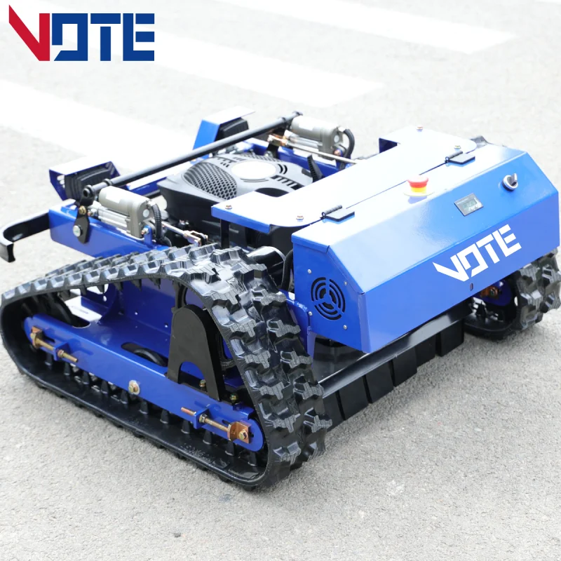 Tondeuses à gazon robotisées RC, débroussailleuses, tondeuses à chenilles, conformes CE et Euro 5, adaptées à la tonte des jardins et des fermes en pente