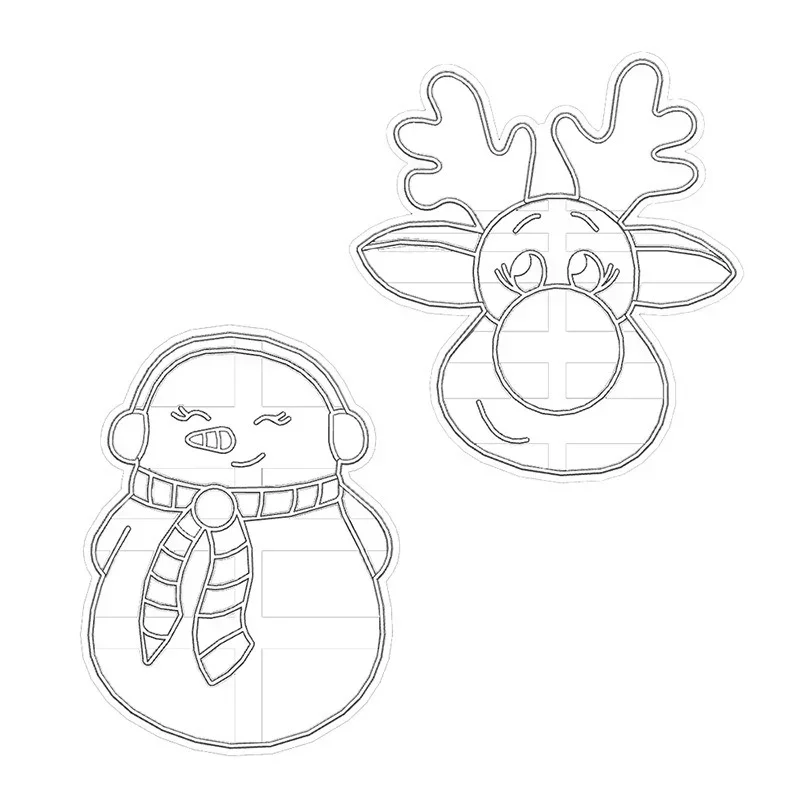 Nouveaux emporte-pièces de noël bonhomme de neige en forme de renne thème