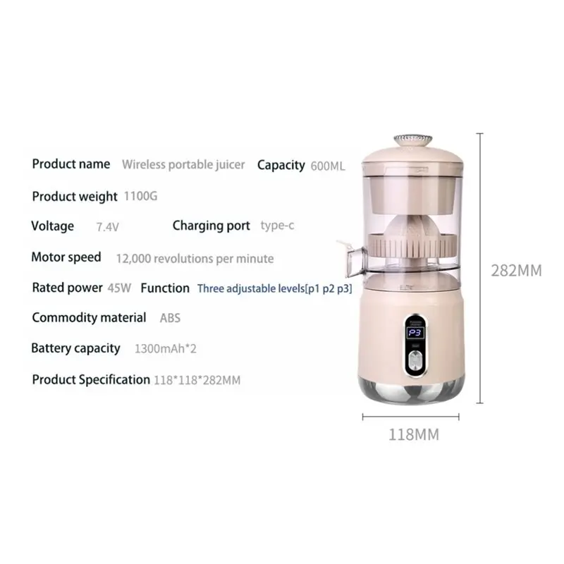 USB Presse-agrumes électrique rechargeable