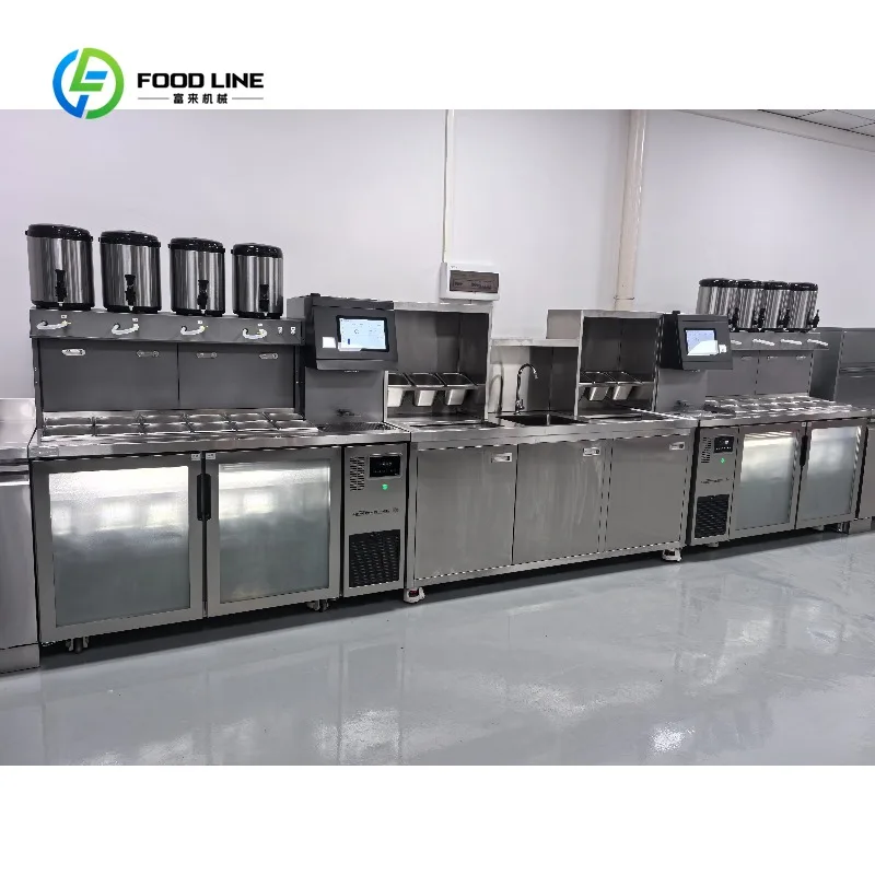 Machine à Bubble Tea Intelligente Entièrement Automatique 1100W Personnalisée pour Usine – Équipement et Fournitures pour Magasin de Thé au Lait et Boba