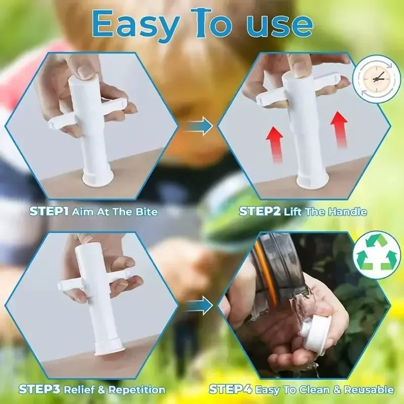 Extracteur de poison sous vide avec poignées d'urgence, outil d'aspiration, ventouse de punaise de lit de guêpe, extracteur de venin d'extérieur, kit de premiers soins, outil de sécurité, bœuf