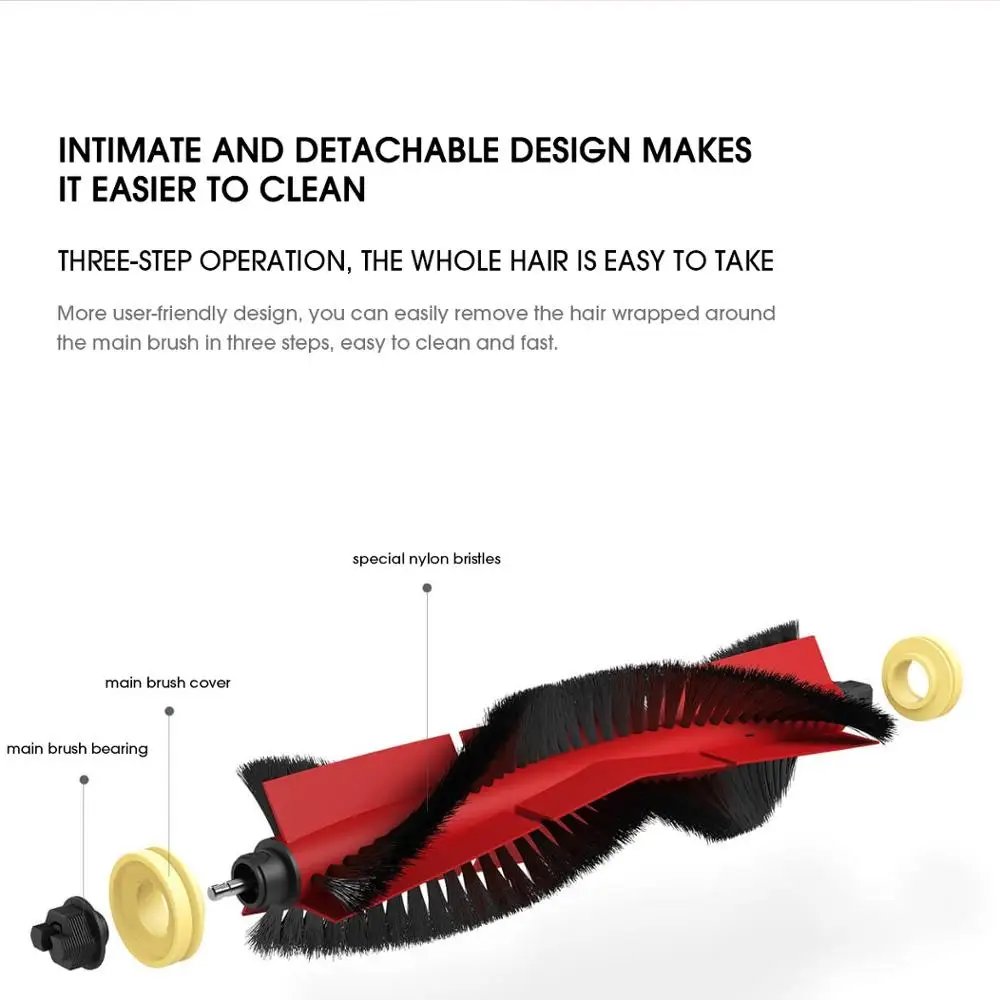 Pièces de rechange pour aspirateur Robot Roborock s5 Max s6 MaxV s6 Pure, accessoires, brosse principale, brosse latérale, chiffon de vadrouille, filtre Hepa
