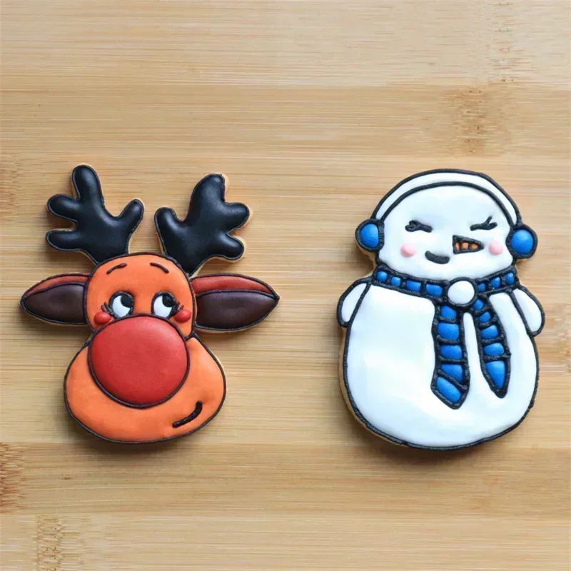 Nouveaux emporte-pièces de noël bonhomme de neige en forme de renne thème