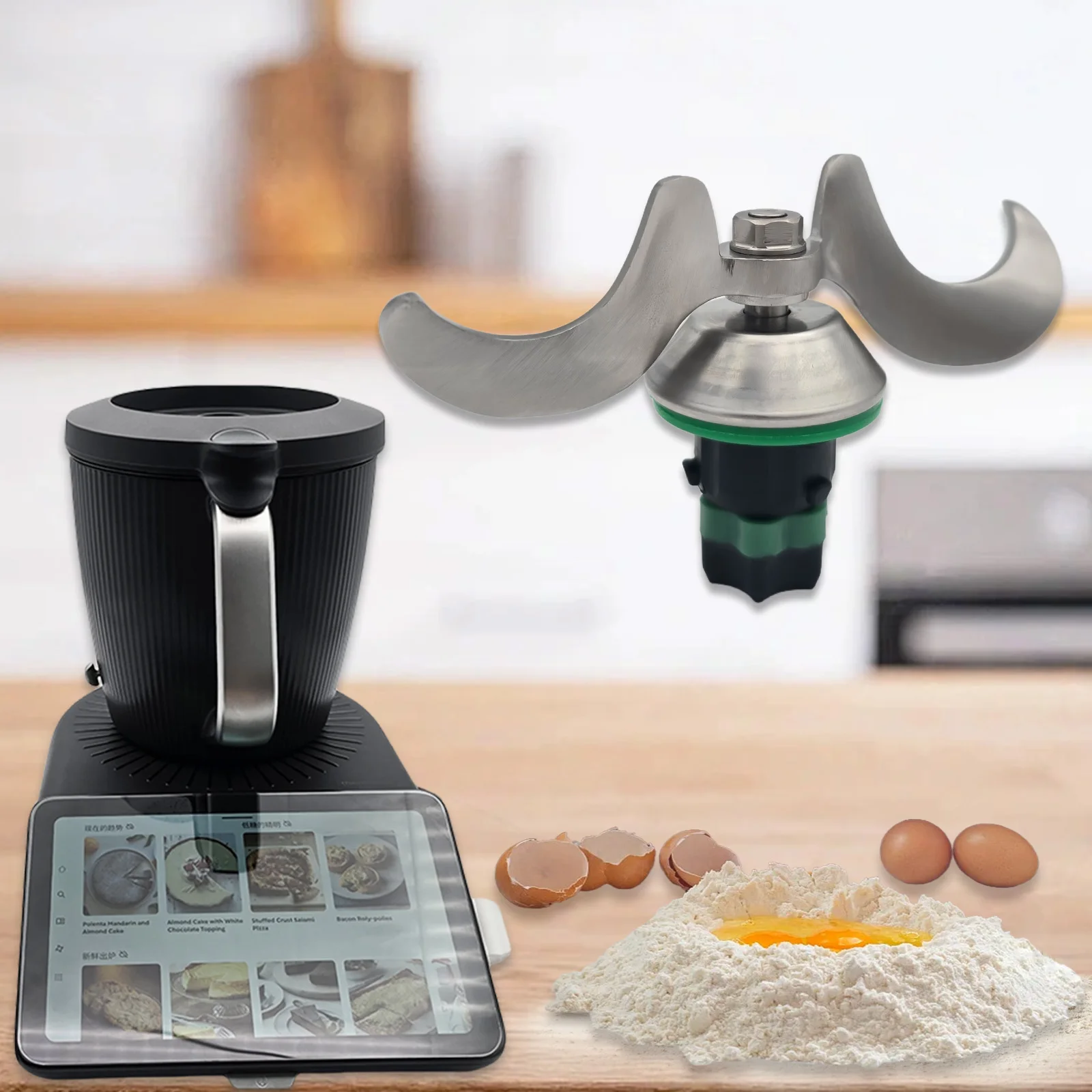 Lame de pétrissage de pâte robuste en acier inoxydable pour Thermomix TM7-lame de mélange épaisse et Durable pour farine