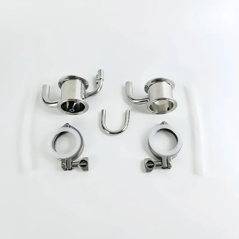 Extracteur Soxhlet 2 "(51mm)OD64mm avec trois pinces ou tuyaux, accessoires de rectification en acier inoxydable 304 pour la Distillation