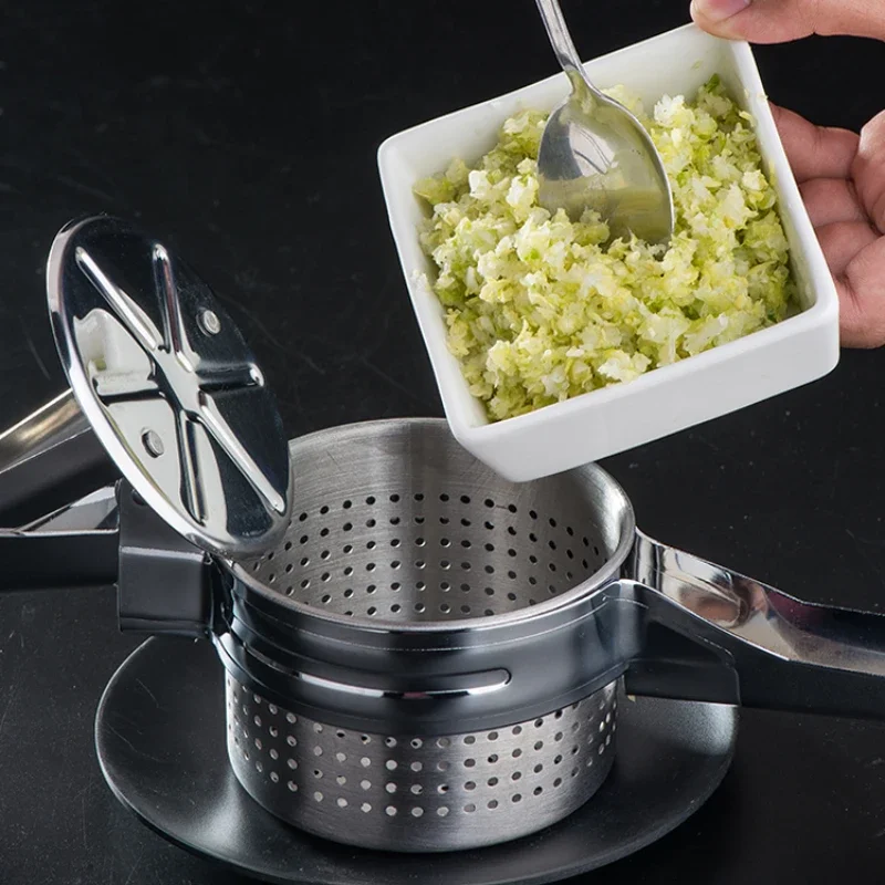Extracteur d'eau de légumes manuel en acier inoxydable