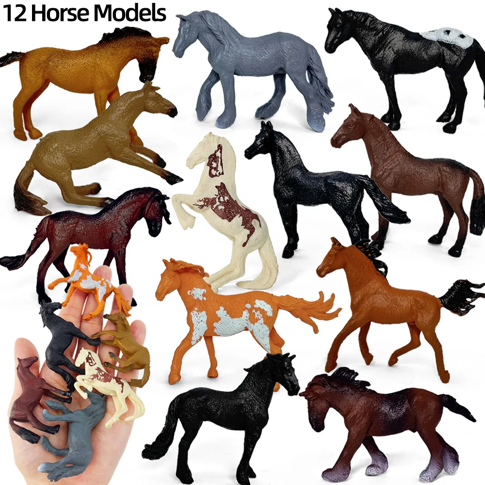 Modèle de cheval Ranch, jouet modèle de cheval réaliste, modèle de cheval simulé, adapté aux scènes de table de ferme et d'équitation, ferme et