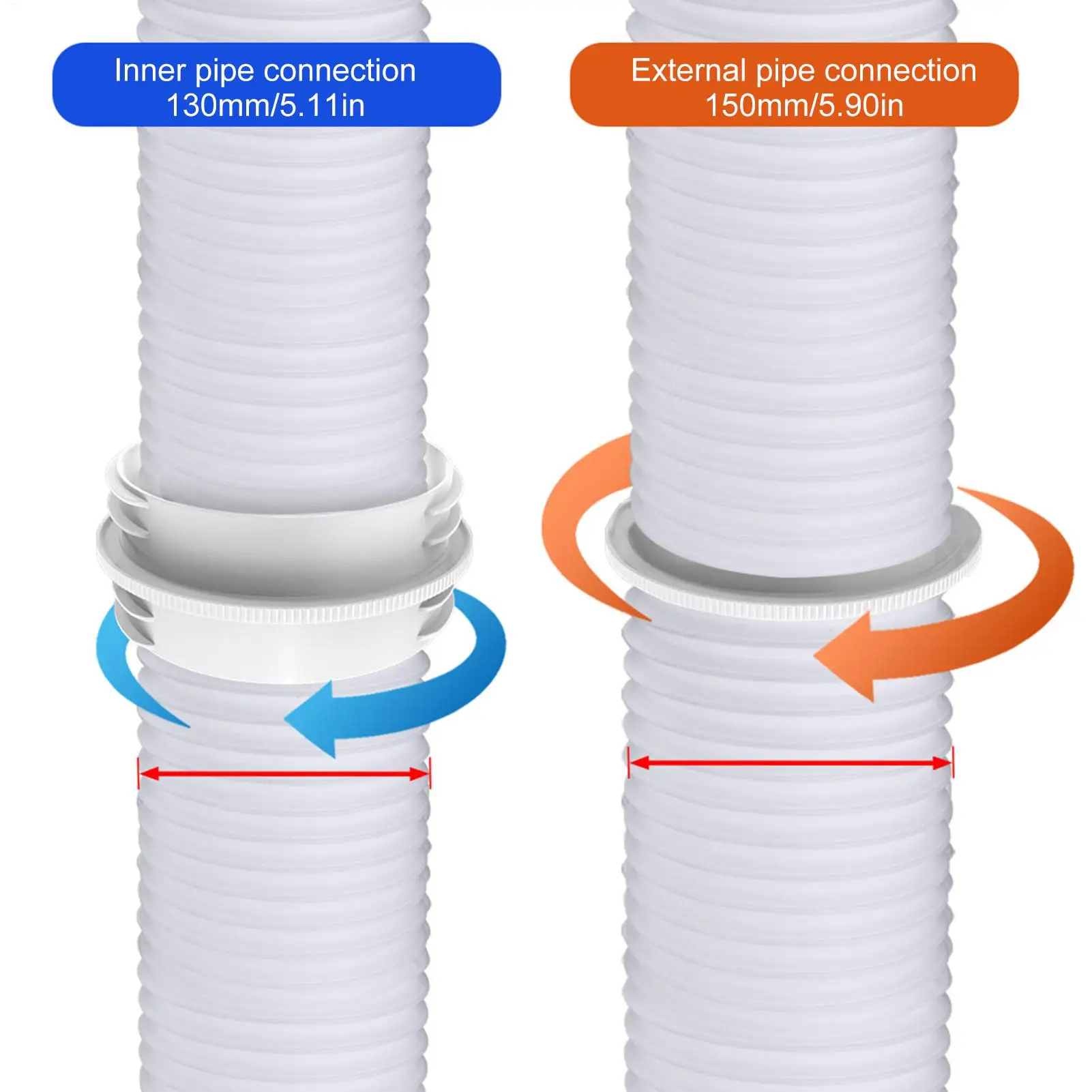 Connecteur de tuyau de ventilation de climatiseur à connexion rapide, coupleur d'échappement de climatiseur, adaptateur de pièces de climatiseur
