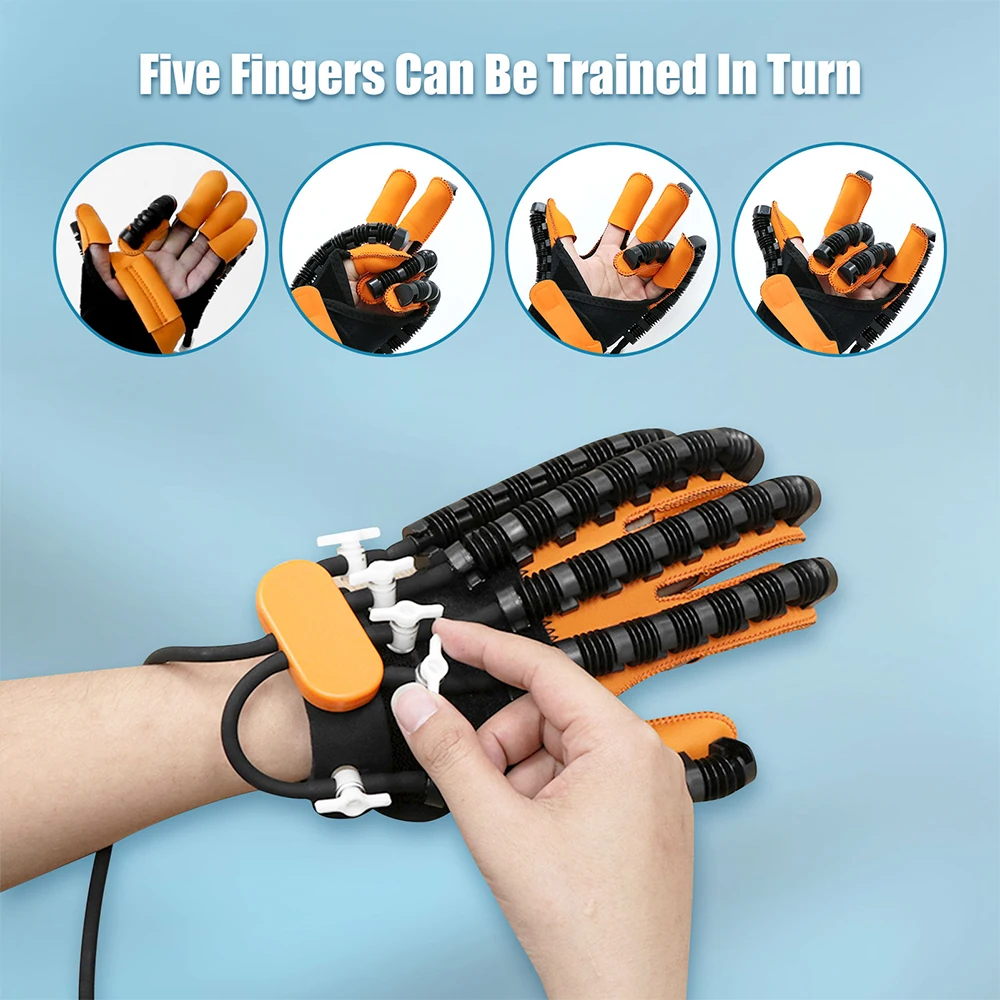 Gants de rééducation robotisés pour hémiplégie, infarctus cérébral, entraînement de la fonction des doigts et de la main, massage, récupération post-chirurgicale, gants robotisés