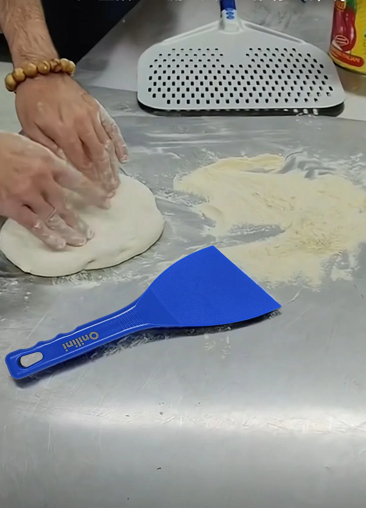 Pizzathome grattoir Flexible Anti-chaleur spatule antichoc de qualité alimentaire antiadhésif résistant aux rayures