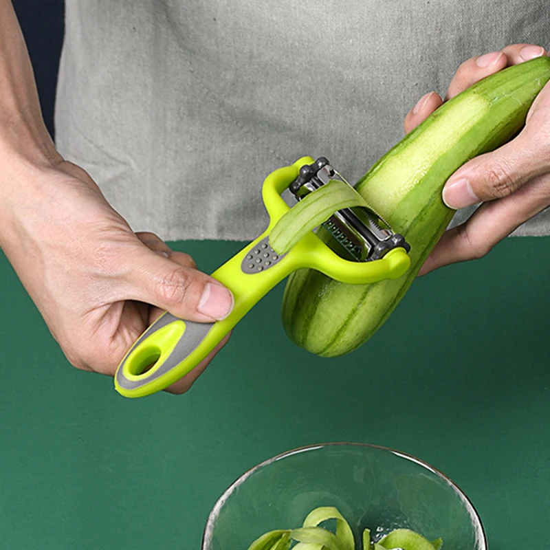 Éplucheur rotatif 3 en 1 pour fruits et légumes