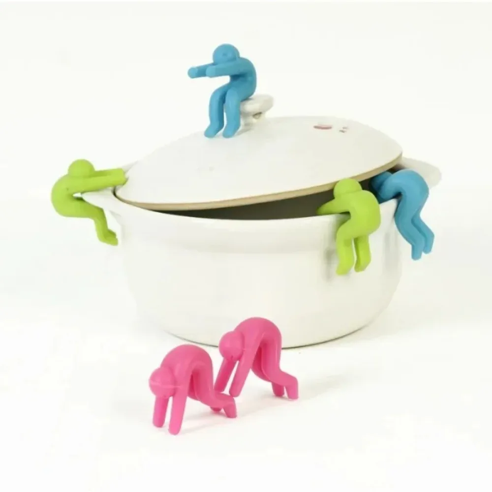 Lot de 6 supports anti-débordement pour couvercles de casseroles