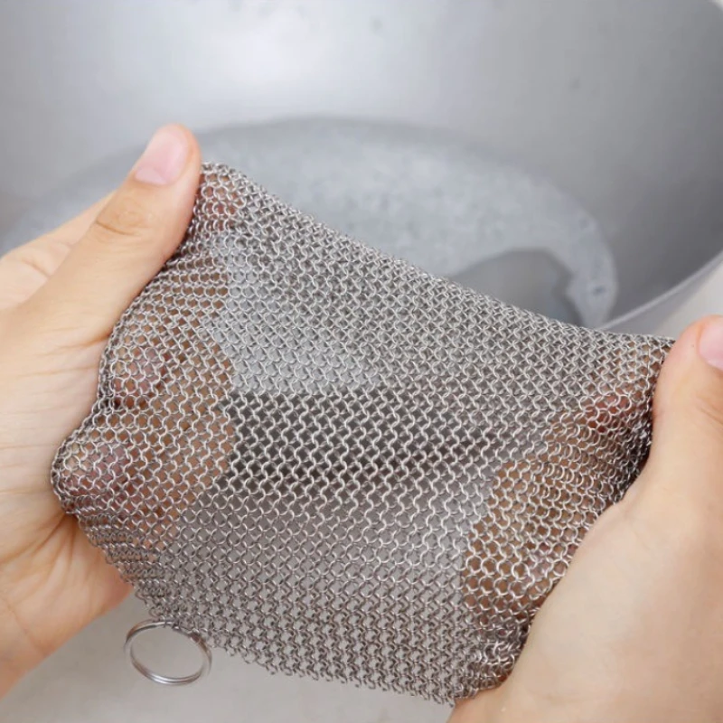 Brosse de nettoyage en acier inoxydable pour casseroles