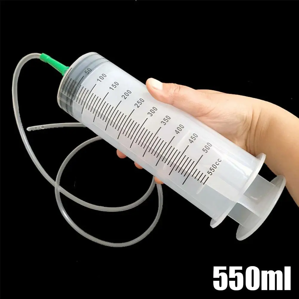 Pompe à seringue extracteur grande capacité 100/300/550 ml avec échelle, aiguille réutilisable, seringue à vide pour aspiration d'huile, outil de réparation automobile