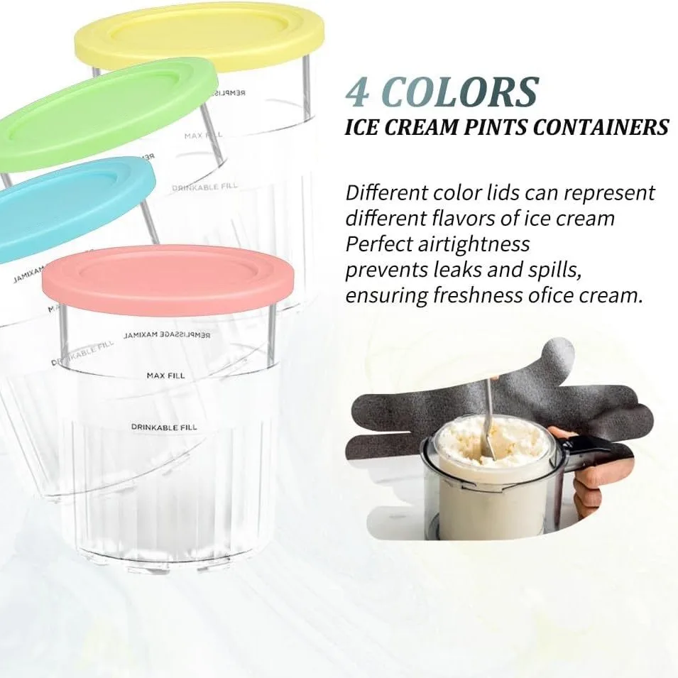 Contenants de remplacement pour les couvercles des pots Ninja Creami Deluxe NC500/501