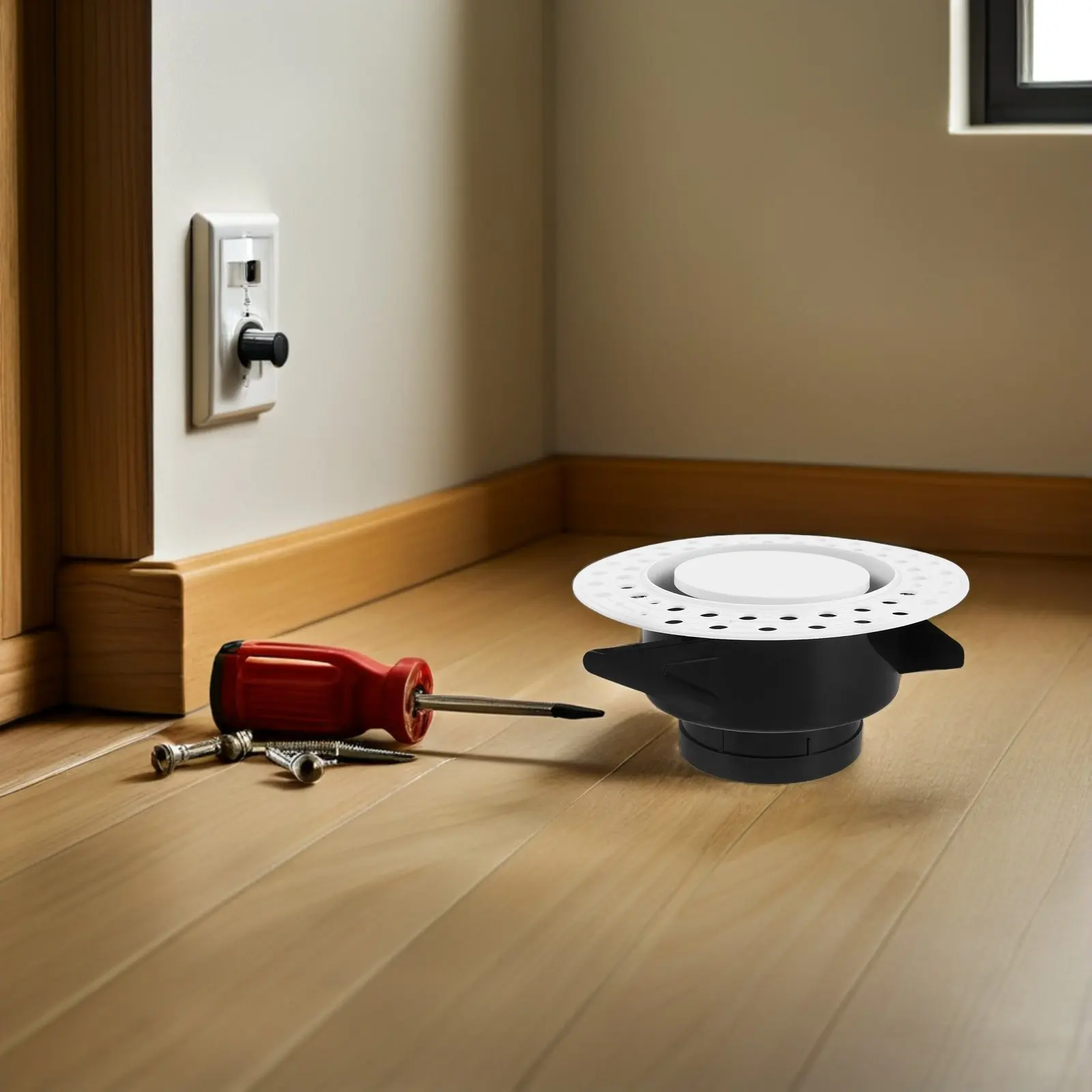 Diffuseur de plafond rond réglable en ABS pour climatiseur, silencieux et peu encombrant, pour systèmes de climatisation centralisée (HVAC)