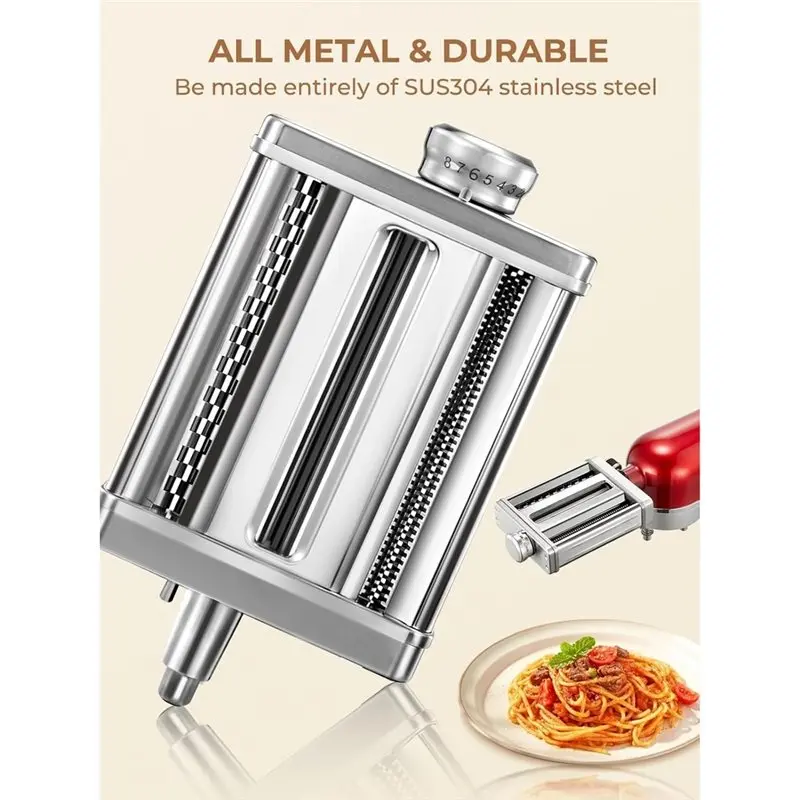 Accessoire pour machine à pâtes 3 en 1 pour batteur sur socle Kitchenaid
