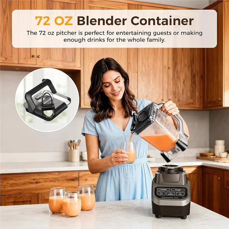 【UNIQUEMENT AVEC NOUVELLE OFFRE】Pichet de remplacement pour mixeur Ninja de 72 oz XL avec couvercle et ensemble de 6