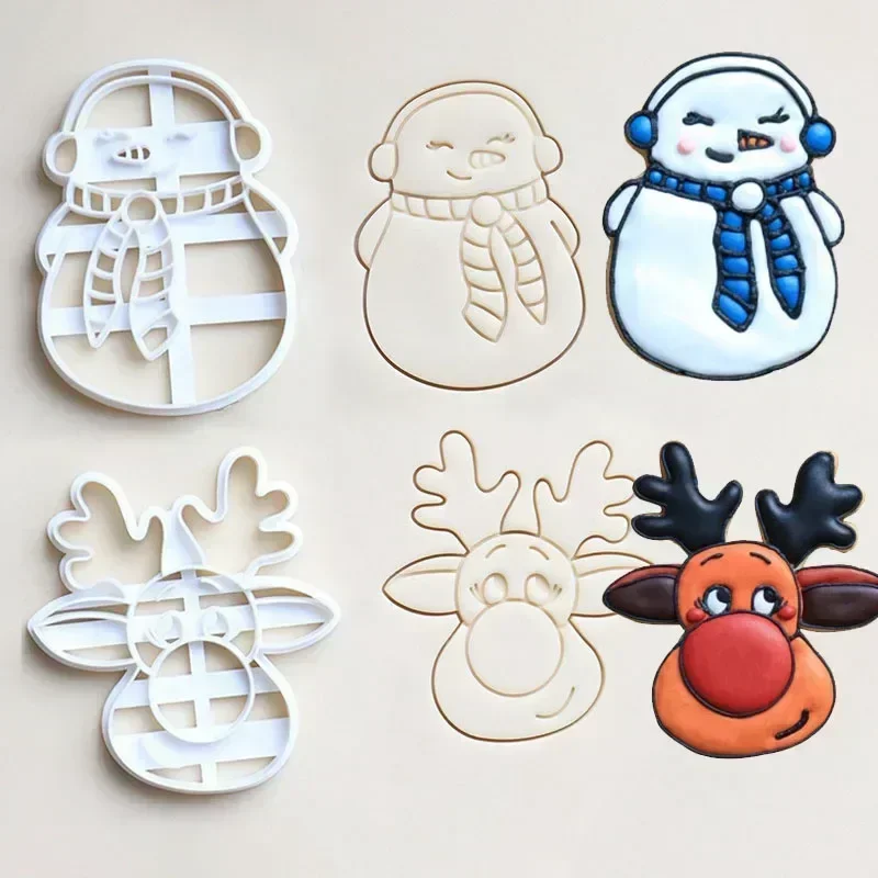 Nouveaux emporte-pièces de noël bonhomme de neige en forme de renne thème