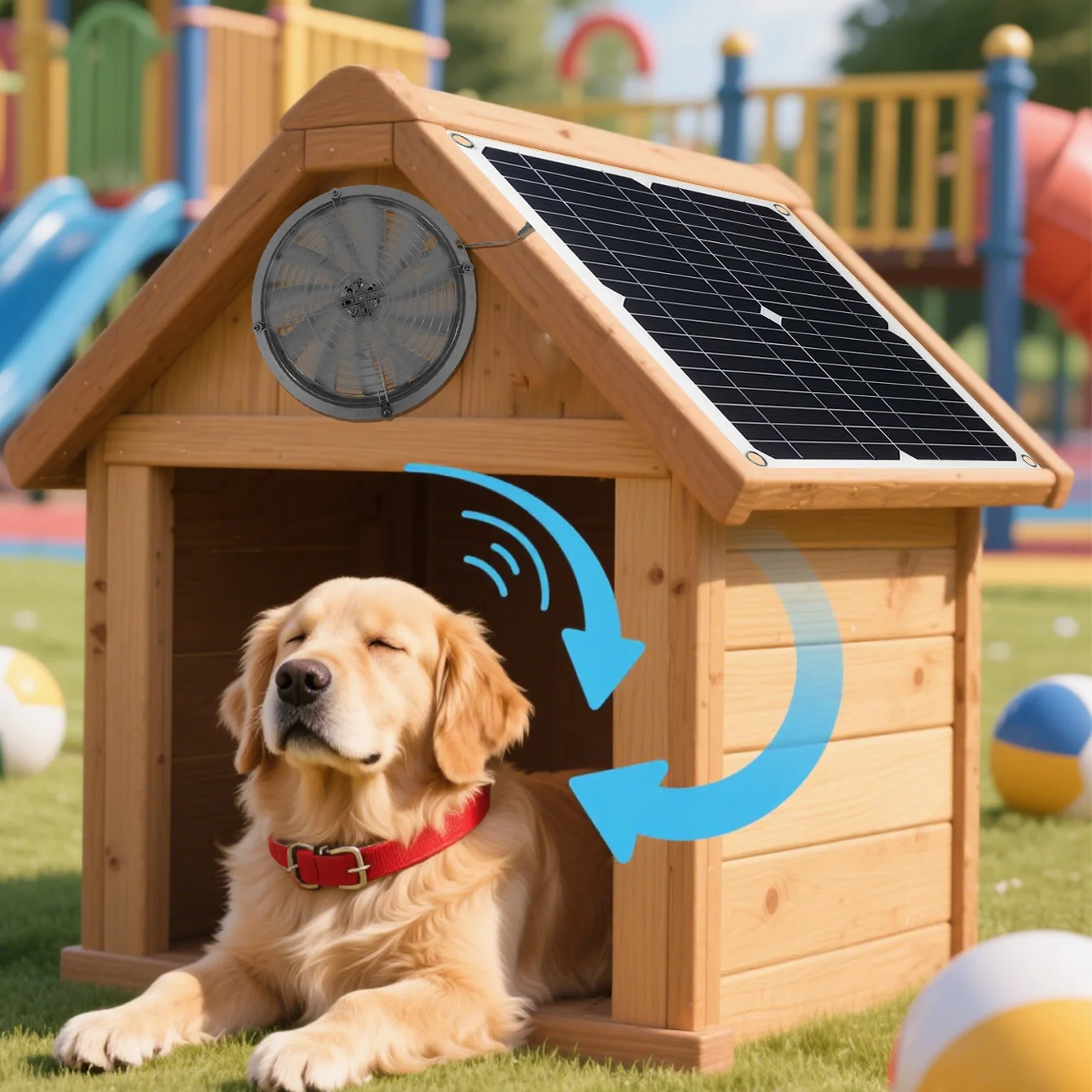 Kit de ventilateur solaire à faible bruit 15-25W, extracteur d'air fiable pour jardin, serre, ferme, abri pour animaux