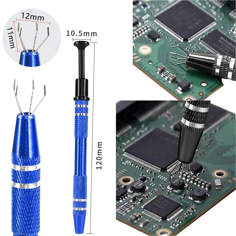Extracteur de puces IC à 4 griffes, outil de préhension de précision pour composants électroniques, extracteur de goujons, outil de réparation