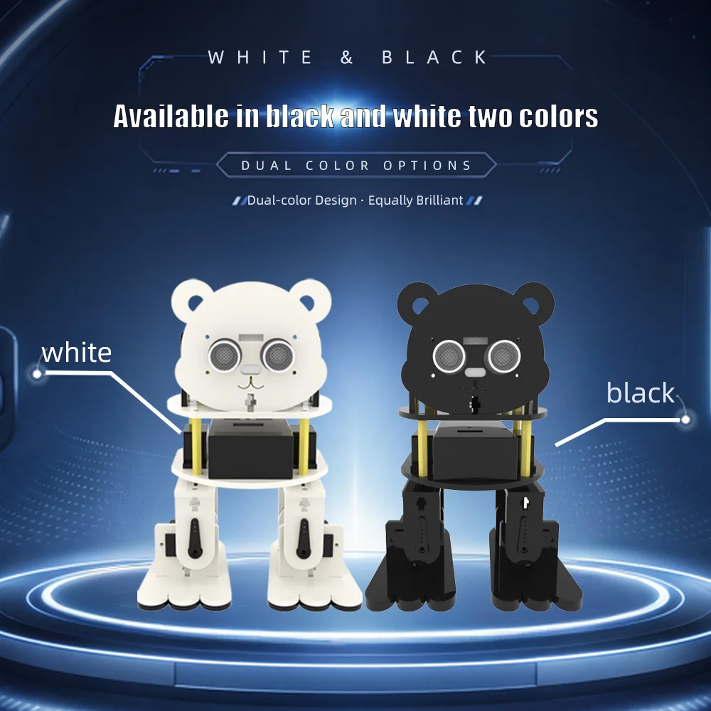 TSCINBUNY Robot Panda Mignon, idéal pour les cadeaux de vacances des enfants et des adolescents et les établissements d'enseignement, prend en charge la programmation.