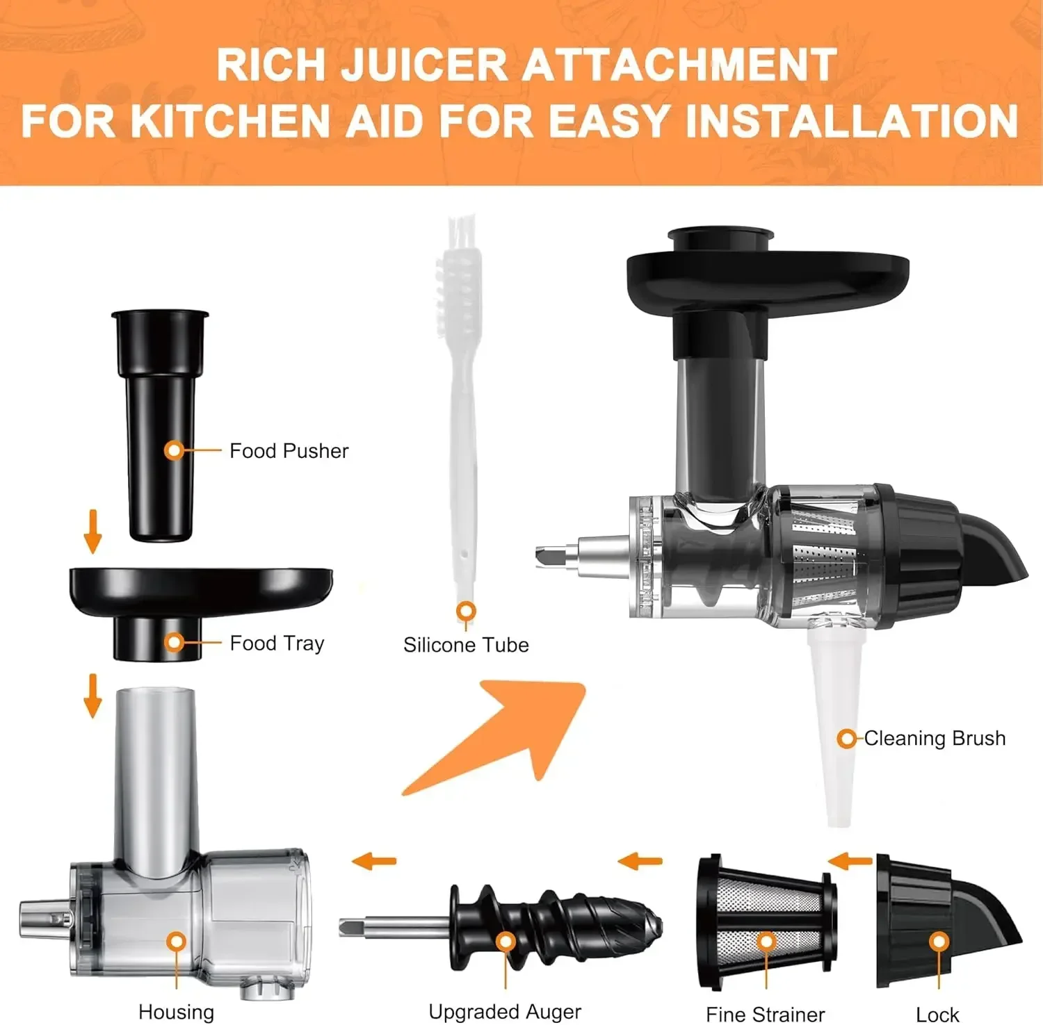 Accessoire de presse-agrumes à mastication pour batteur sur socle KitchenAid